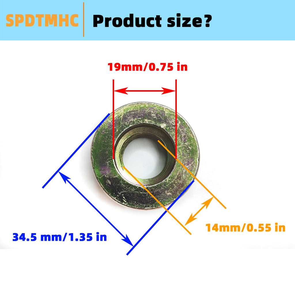 Spdtmhc Hex Flanged Spindle Blade Nuts 5/8"-18 Thread