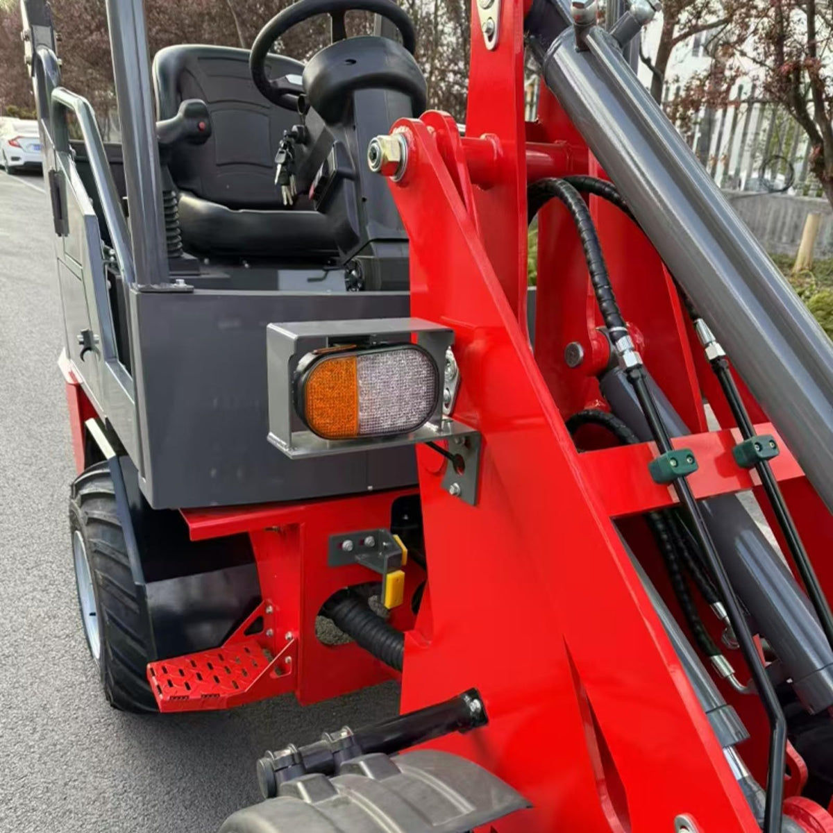 Electric Wheel Loader, Battery Powered Compact Loader with Bucket