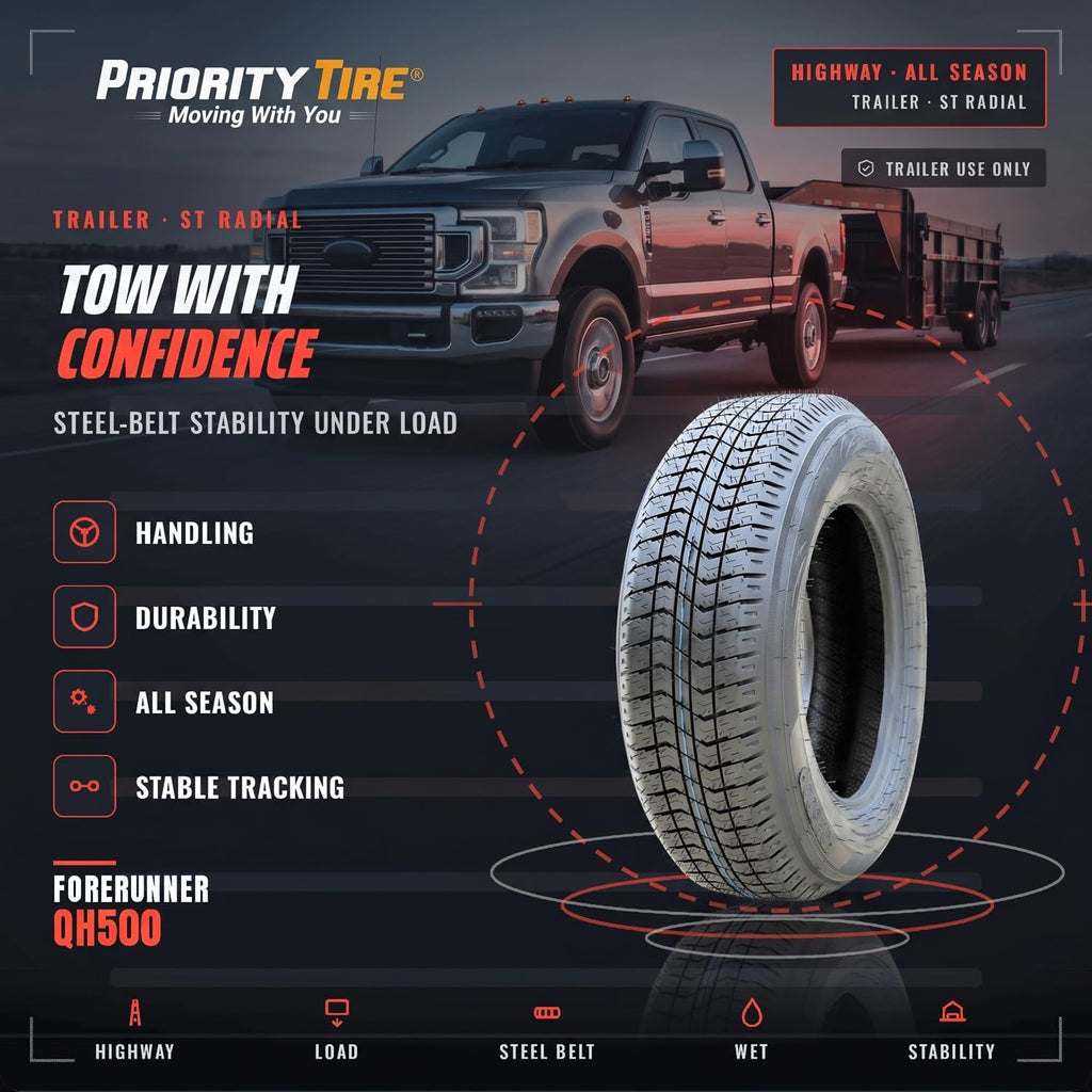 QH500 ST205/75D15 All Season C (6 Ply) Trailer Diagonal Tire