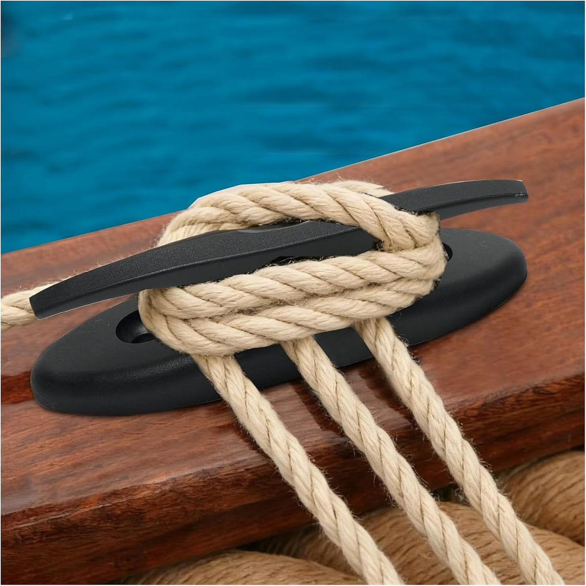 Boat Folding Cleats, 4 Pack Marine Grade Nylon Flip Up Dock Cleat