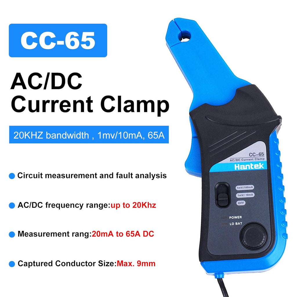 Hantek AC/DC Current Clamp for Oscilloscope 20KHz Bandwidth