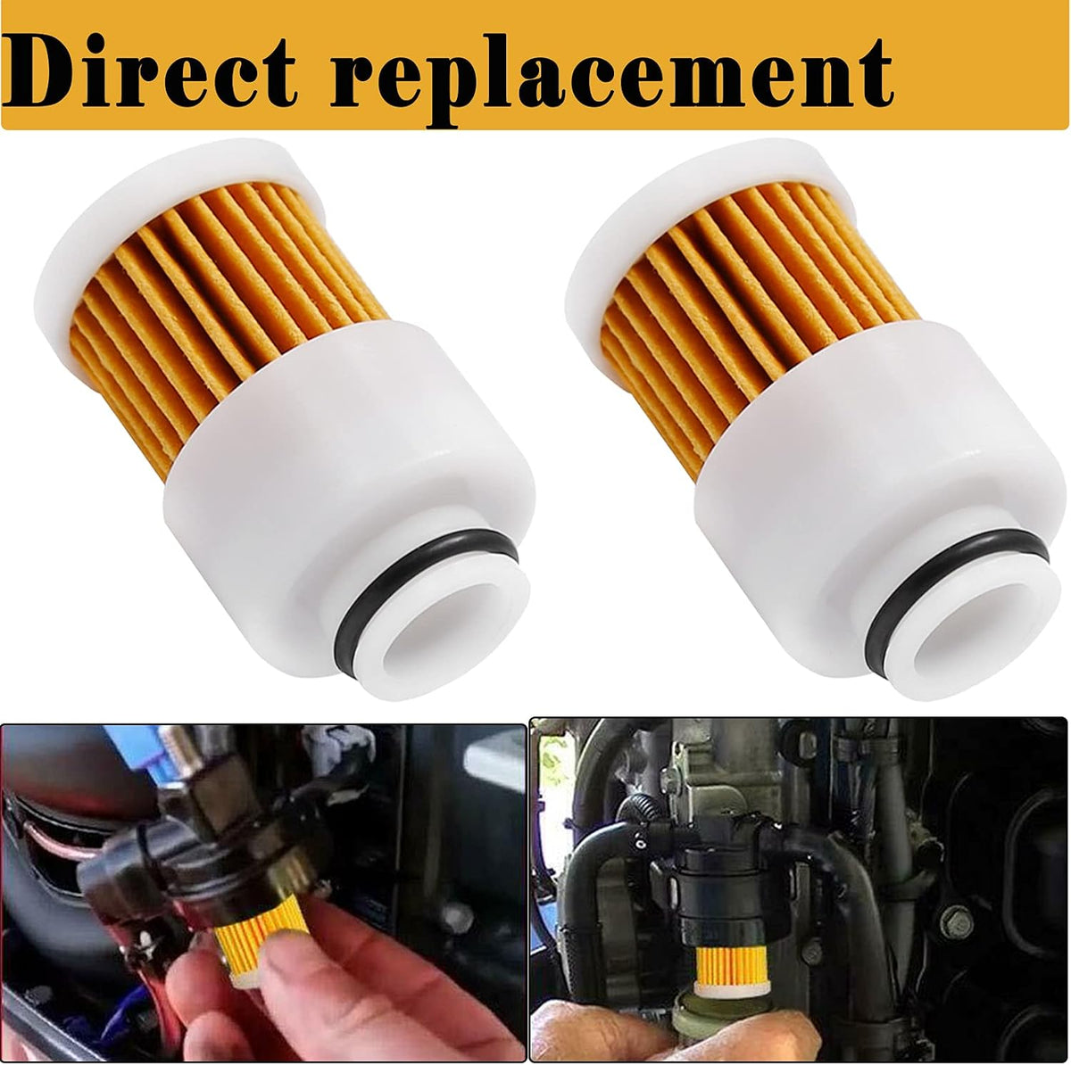 2 Pack Fuel Filter Compatible with Mercury Outboard Yamaha 50HP 60HP 75HP