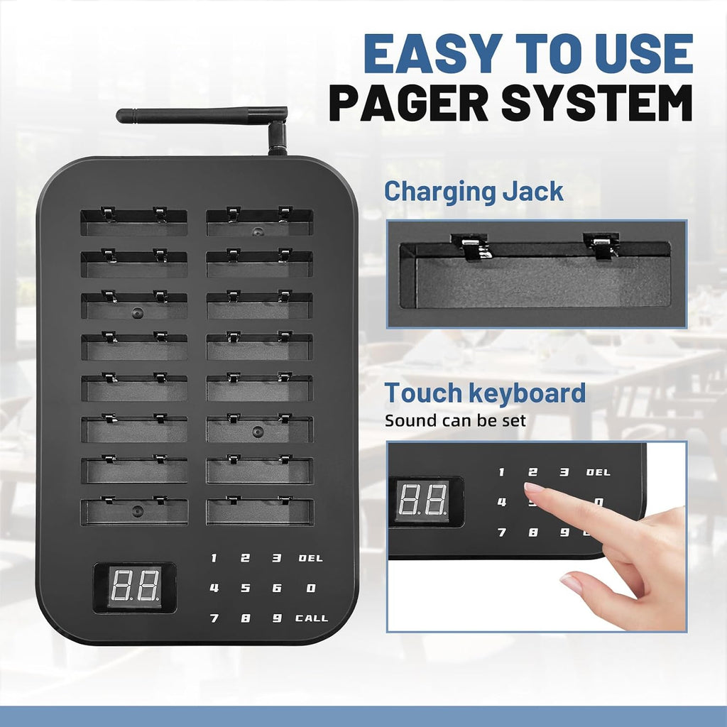 Pagers for Restaurants, Restaurant Pager System 16 Buzzers