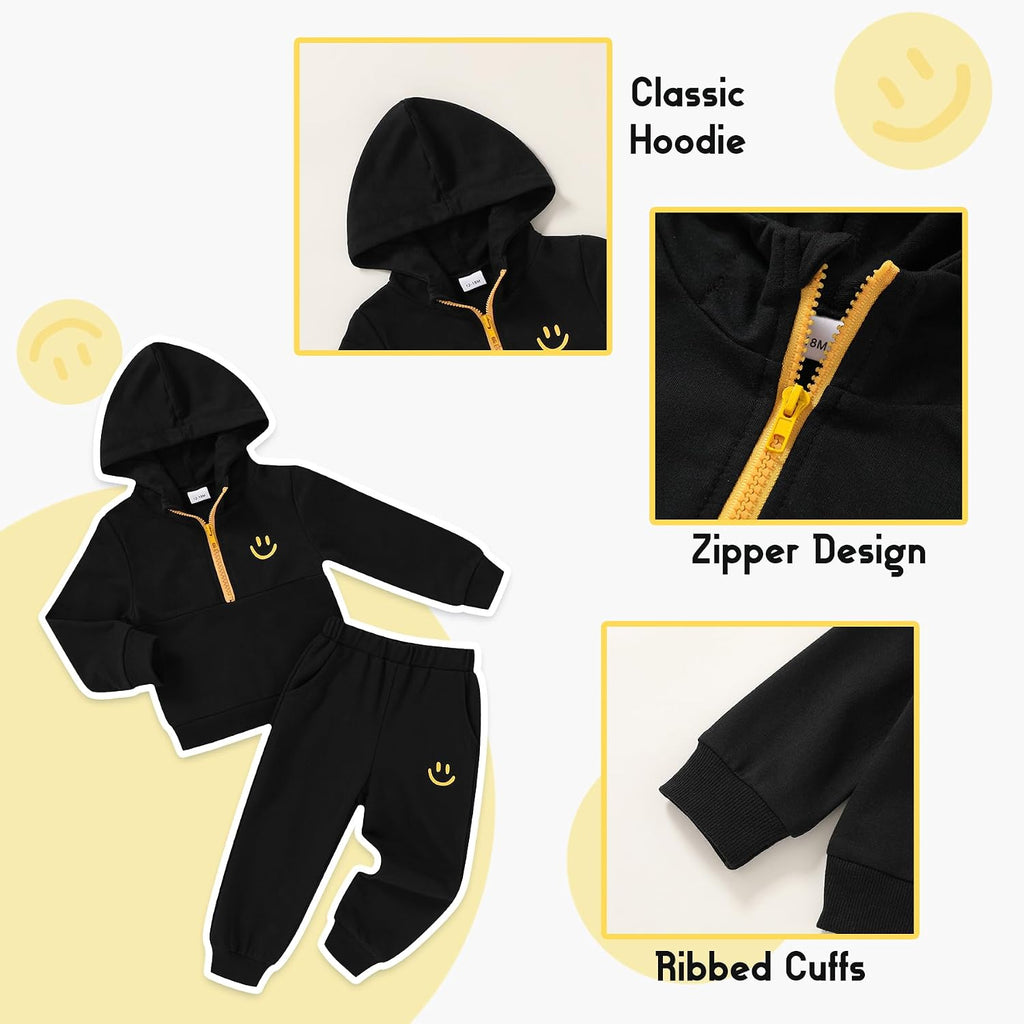 Toddler Boys Girls Long Sleeve Hoodie Sweatpants Outfit Set
