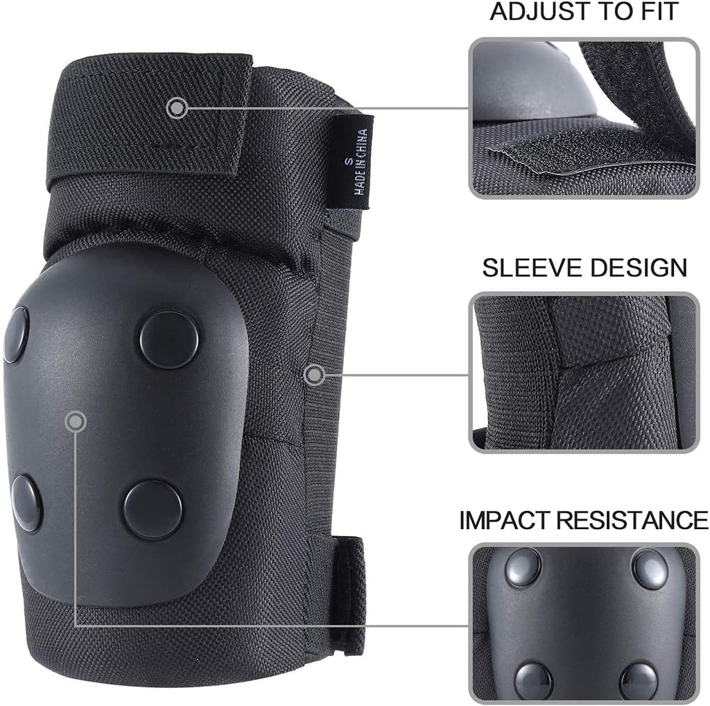 Adult Knee Pads Elbow Pads Wrist Guards for Adult Kids 6 in 1 Protective Gear Set for Skateboarding Biking Roller