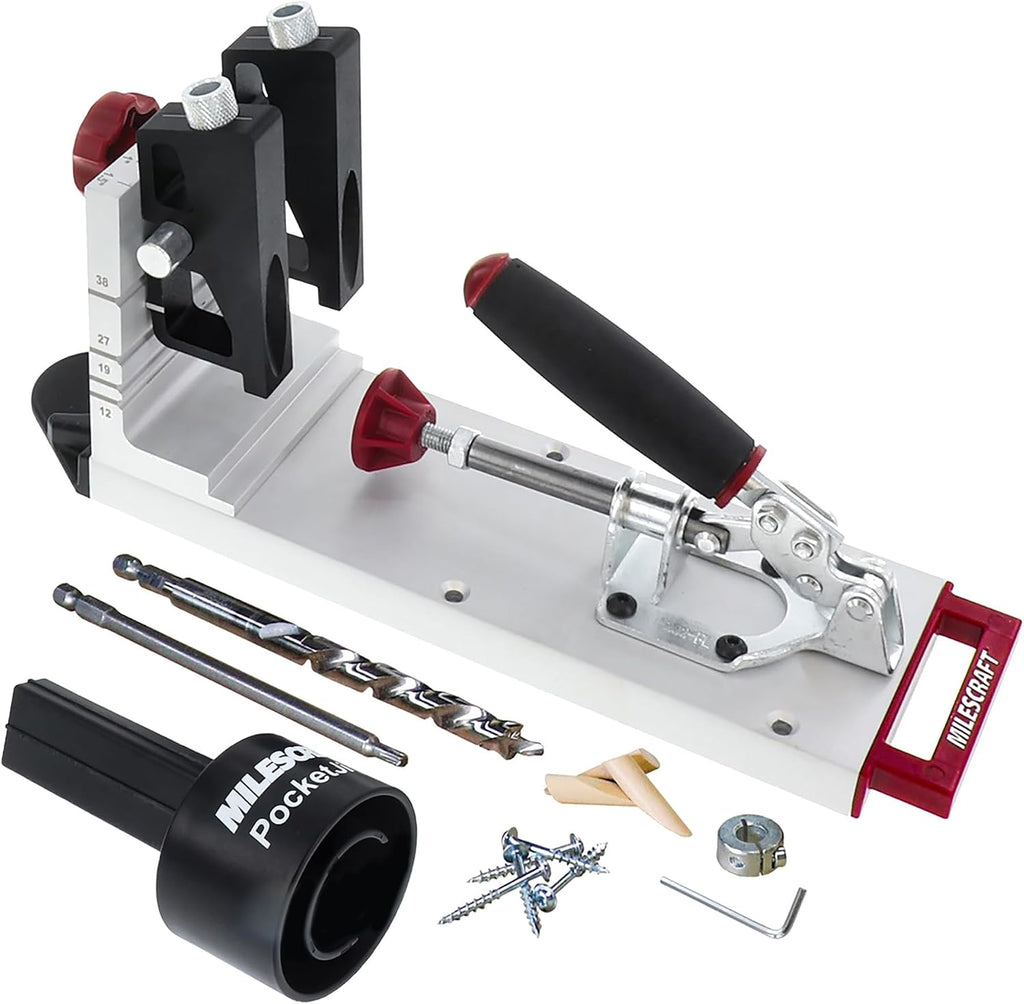 1327 Pocket Jig 400 – Self-Clamping, Heavy-Duty, All-Metal Pocket Hole Jig. Complete Kit with Bit, Driver, and Screws