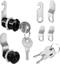 Cabinet Cam Lock with Keys, Keyed Alike,1-1/8 in.,Zinc Alloy,2 Sets