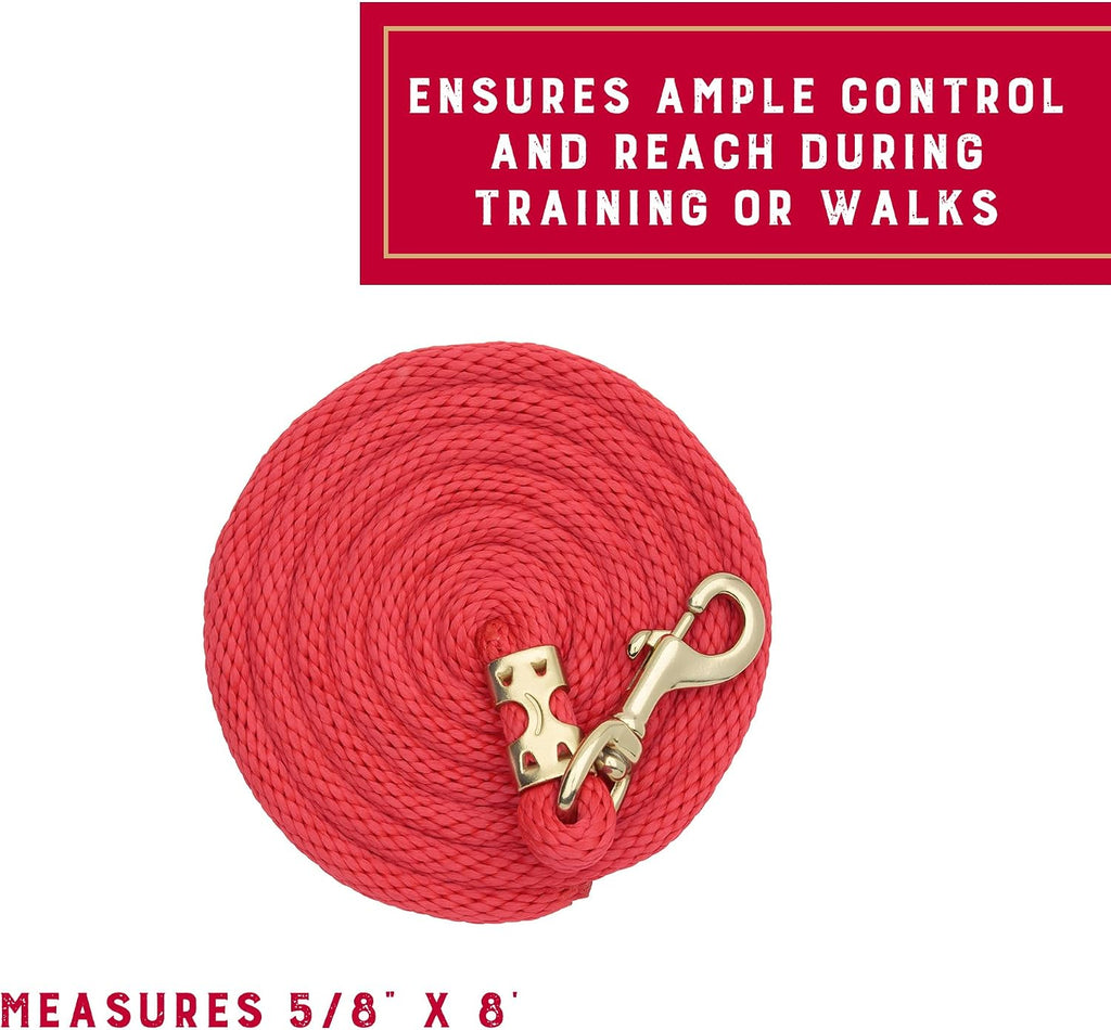 8' Horse Lead Rope with Brass-Plated Snap