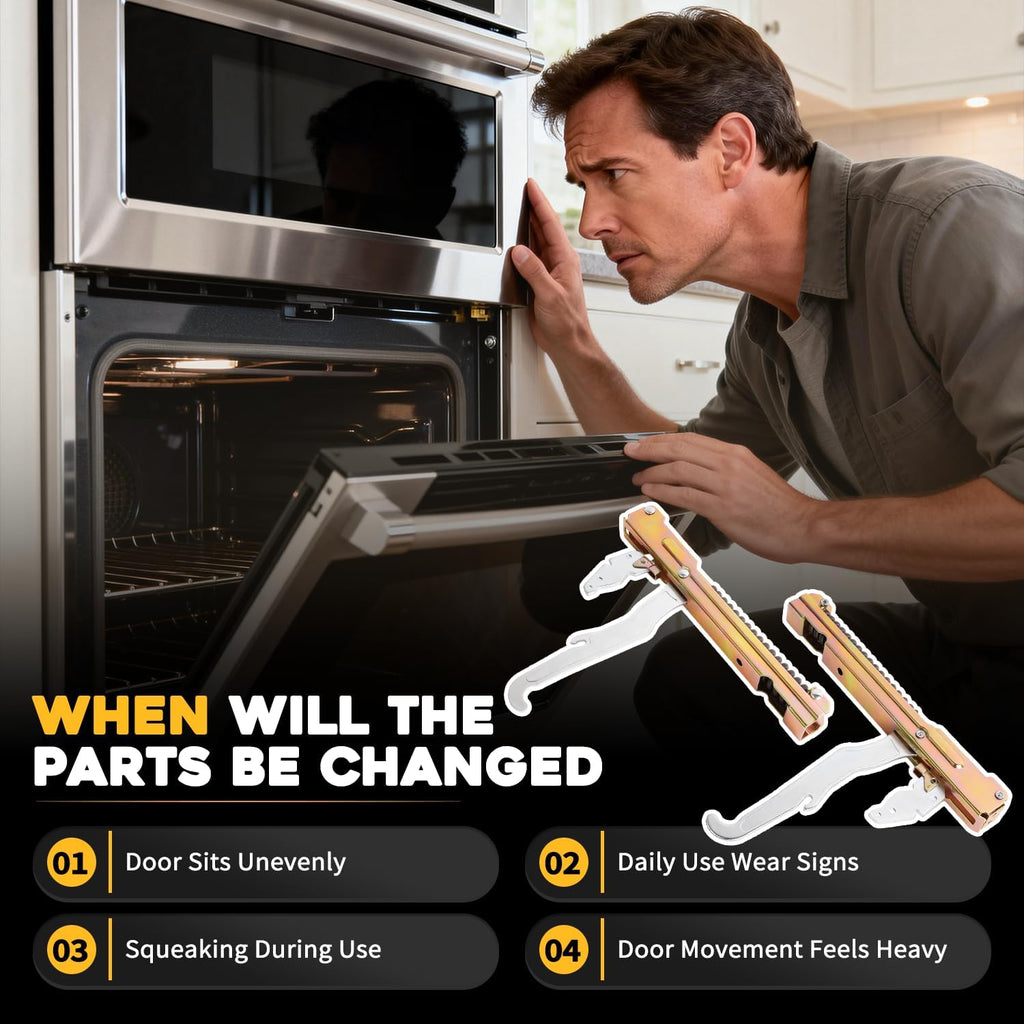 2 Pack 00414511 Range Oven Door Hinge Set Compatible with Thermador & Bosch 30" Ovens Left & Right Side Replaces 414511 487746 1032578 PS8721435
