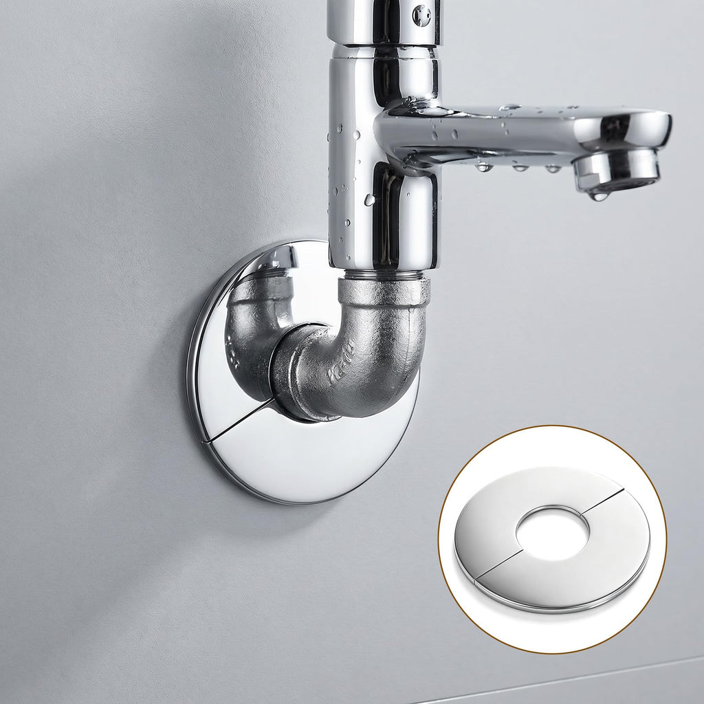 2 Pack Escutcheon Plate 2 Inch, Self-Adhesive Wall Split Flange