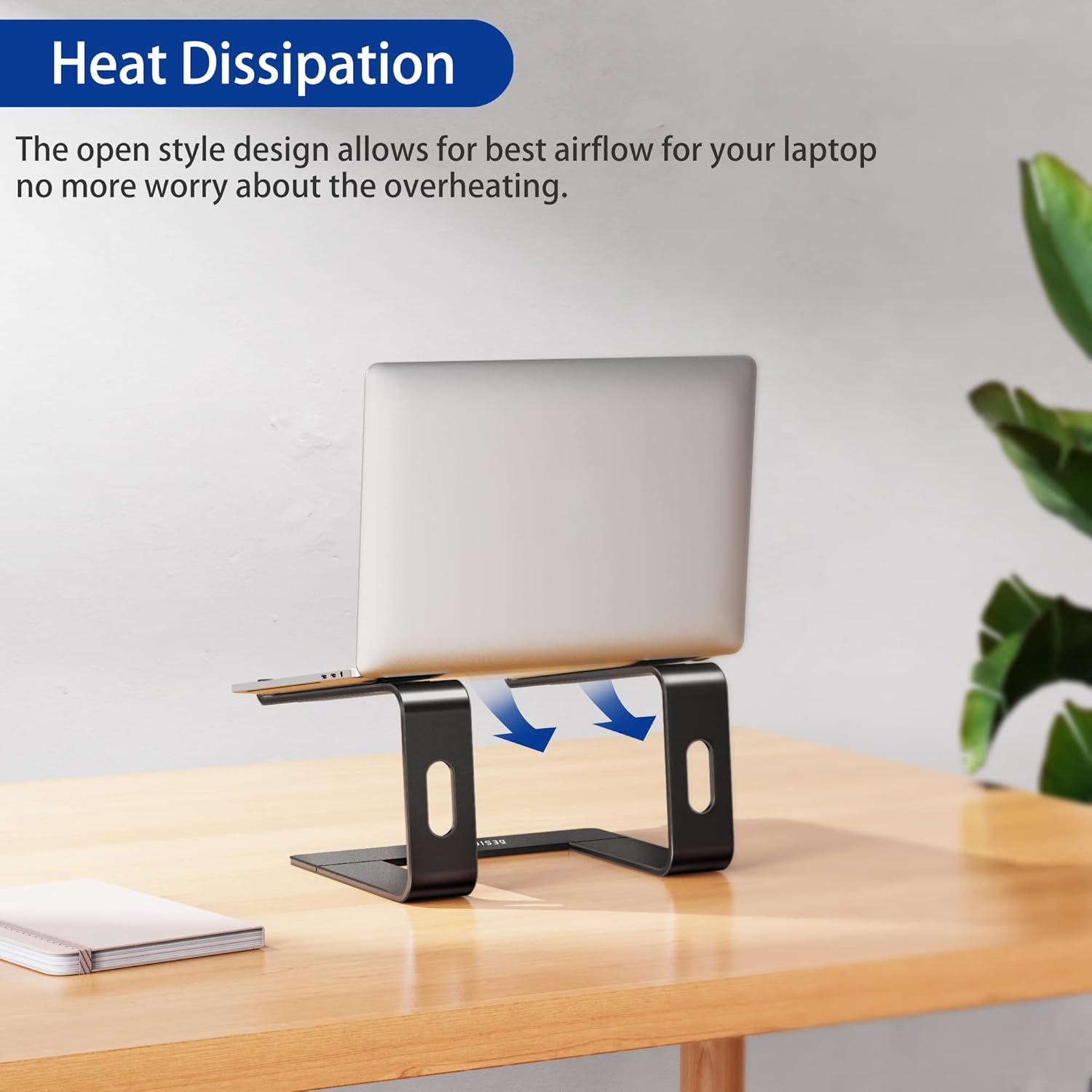 LS03 Aluminum Laptop Stand, Ergonomic Detachable Computer Stand, Notebook Riser, Laptop Mount Compatible with Air