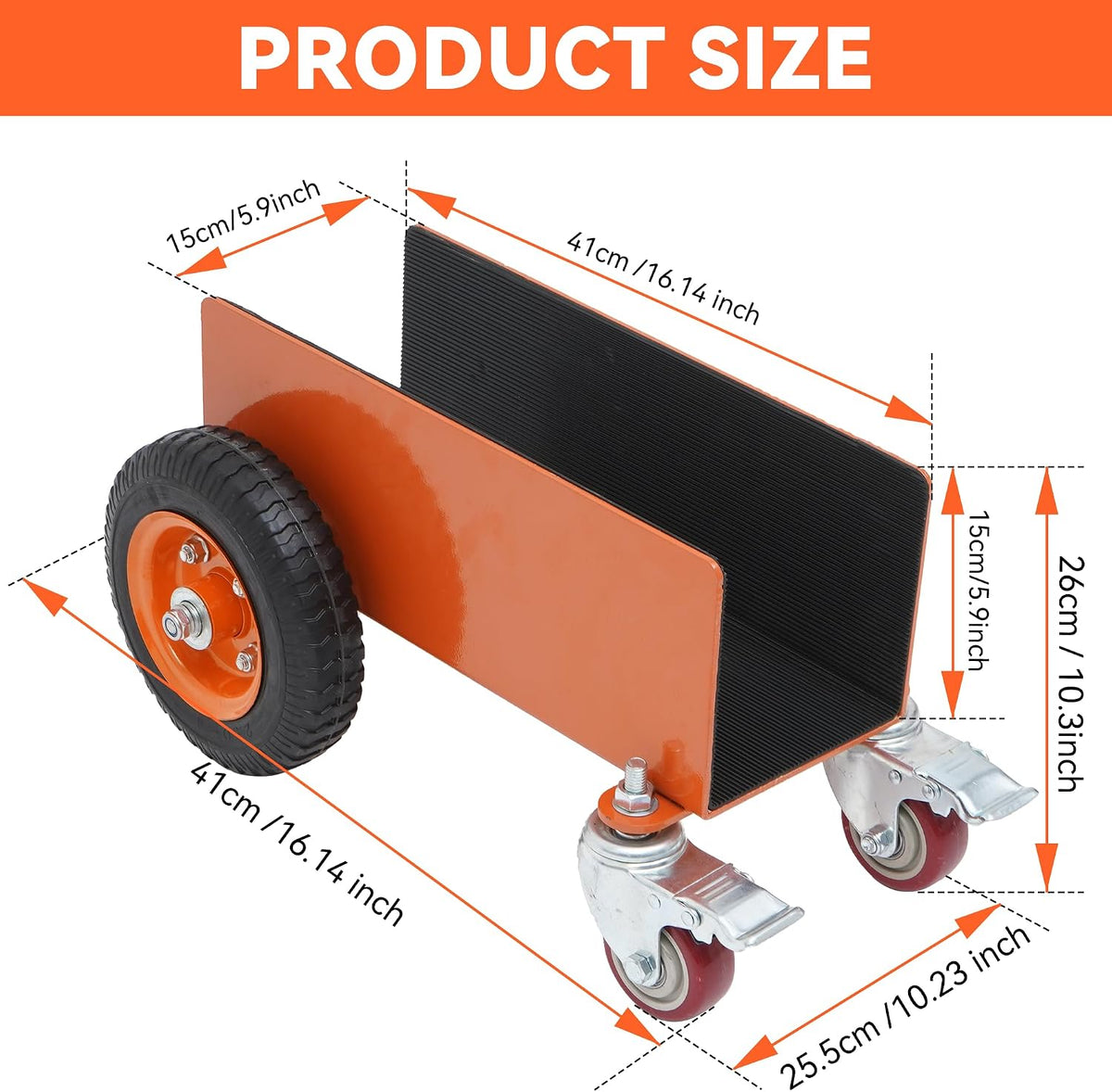 Panel Dolly Heavy Duty Door Dolly Cart 1200LBS Capacity 4 Wheel