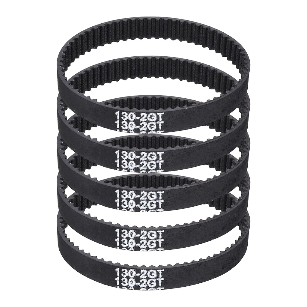 MECCANIXITY 5Pcs 130mm GT-2 Timing Belt 6mm Width 2mm Pitch Closed Loop