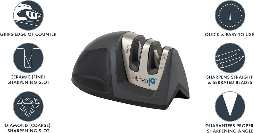 SMITH’S Deluxe Diamond Edge Grip Knife Sharpener, CDU
