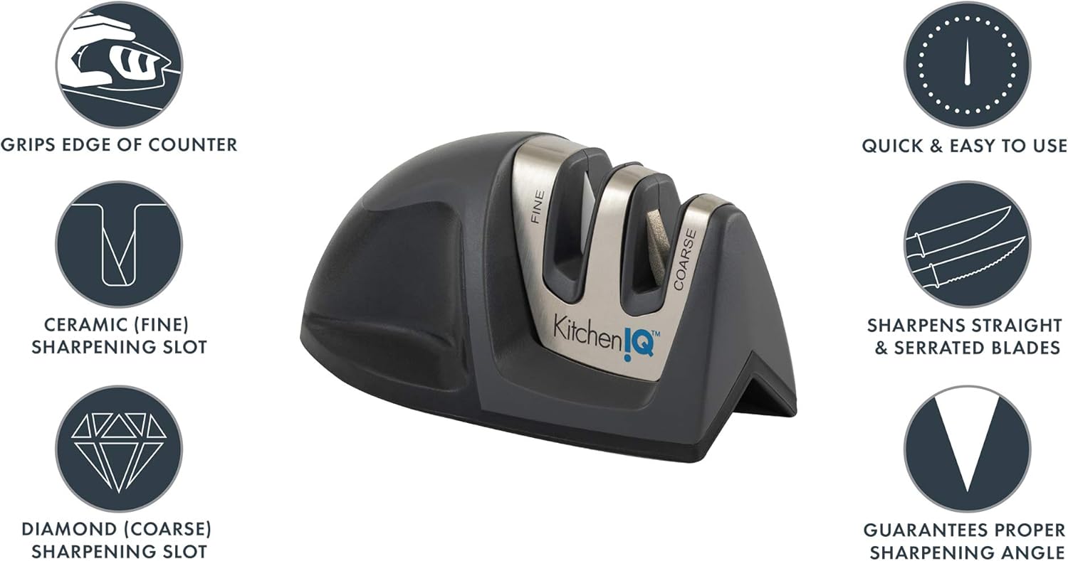 SMITH’S Deluxe Diamond Edge Grip Knife Sharpener, CDU