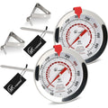Candy Thermometer with Pot Clip Deep Fry Oil Thermometer 12-Inch Probe 2PC
