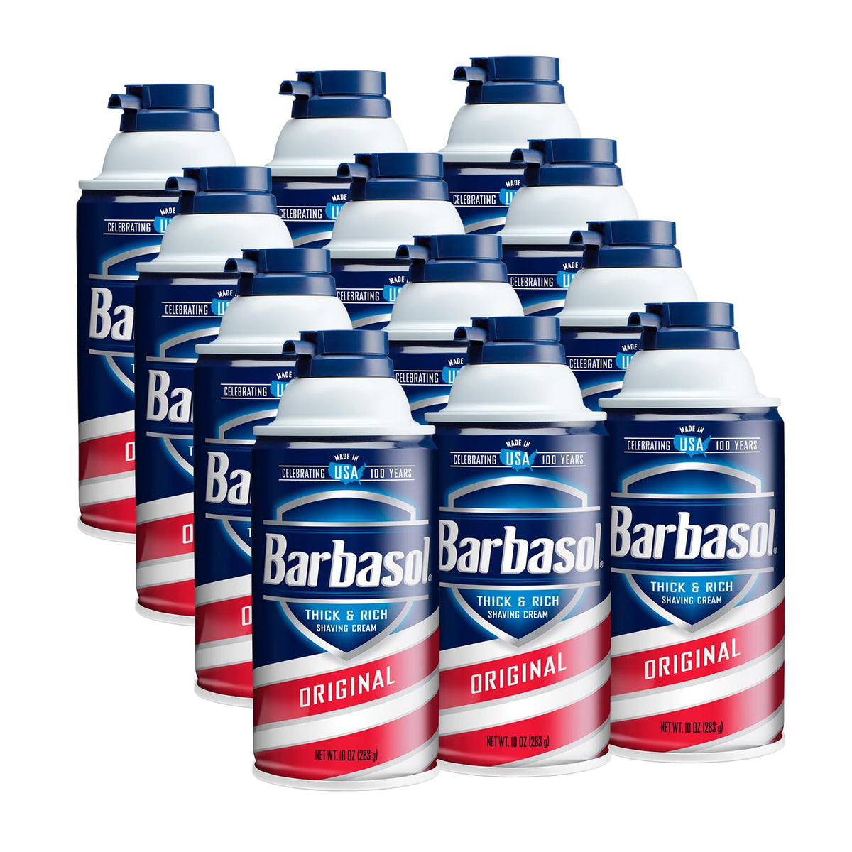 Original Thick & Rich Shaving Cream, 10 OZ Cans (Bulk Pack of 12)