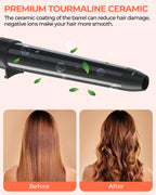 5 in 1 Curling Wand Set, 0.35"-1.25" Interchangeable Ceramic Barrels