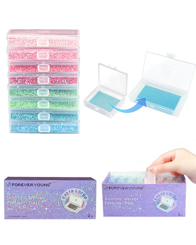 8PCS Extra Large Diamond Painting Storage Containers Trays