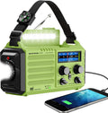 NOAA Weather Radio, Hand Crank Emergency Radio Solar Battery Operated AM FM | Portable Radio with AM/FM Shortwave