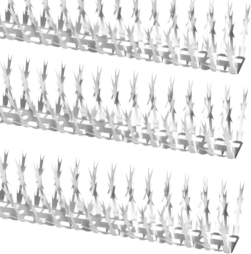 Bird Spikes for Outdoor – 5 FT Stainless Steel Pigeon Spikes to Help Keep Birds, Squirrels, and Woodpeckers Away –