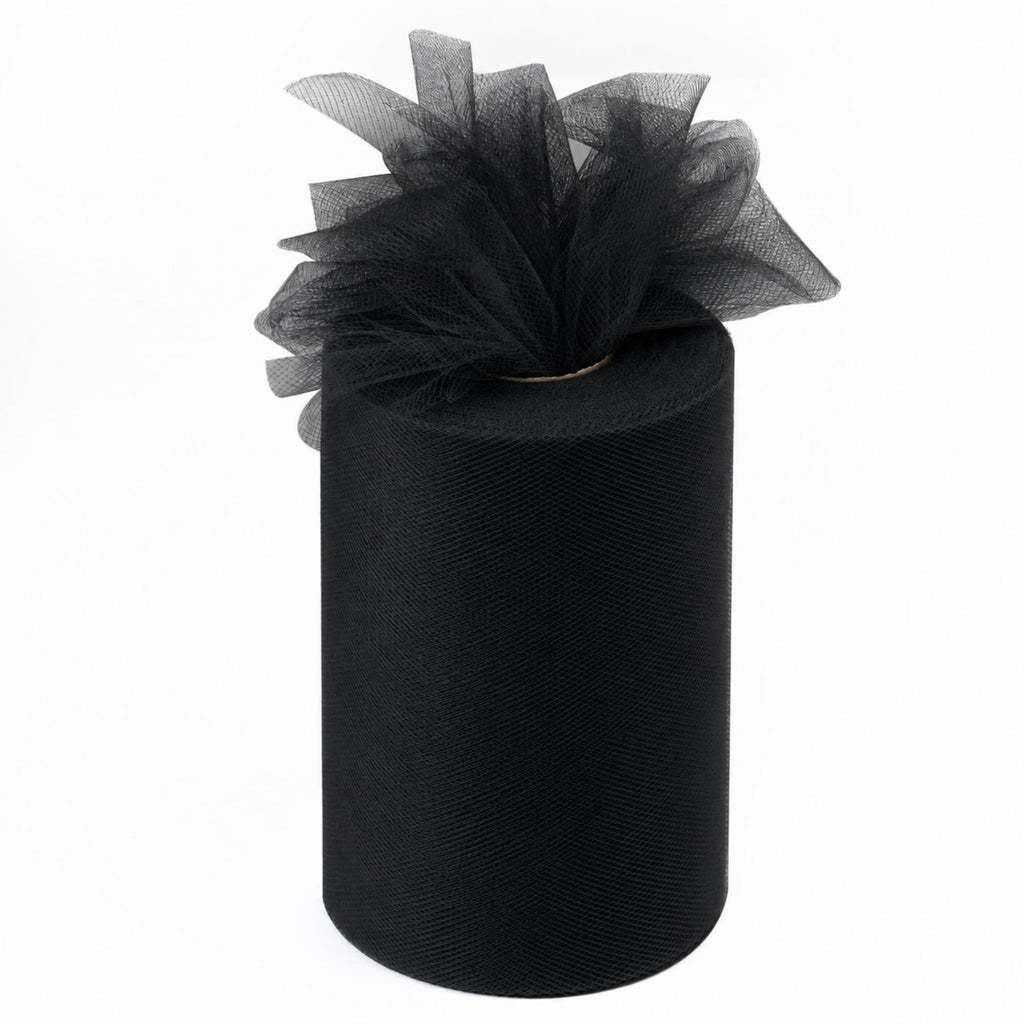 Black Tulle Fabric Rolls 6 Inch by 100 Yards Tulle Roll Spool Fabric