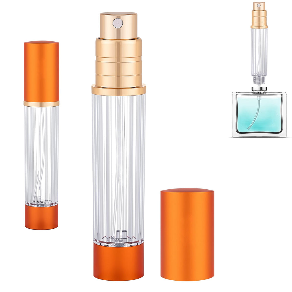 8ml Travel Refillable Perfume Atomizer, Small Perfume Spray Bottle (Orange)