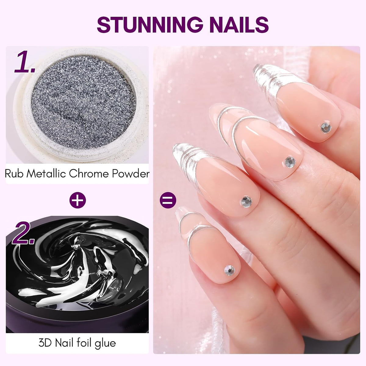 3D Nail Gel: Nail Foil Glue Transfer Gels 8g for Partial Transfer