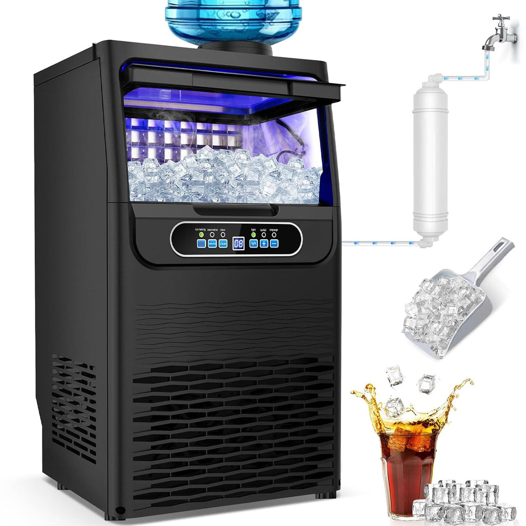 Under Counter Ice Maker Machine, 100LBS/24H, 20LBS Capacity