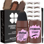 Eyebrow Stamp and Eyebrow Stencil Kit - Eyebrow Stamp and Shaping Kit for Perfect Brow, Eye Brow Shaping Kit