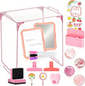 Locker Organizer Kit-19 Pcs, Heavy Duty Stackable Shelf with Magnetic Mirror & Whiteboard, Tool-Free Assembly Fits