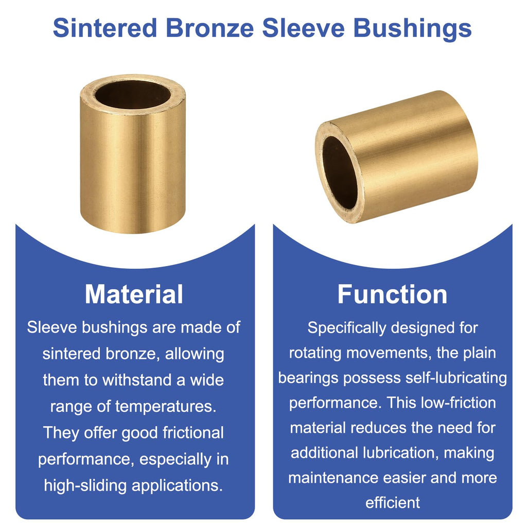 uxcell Sleeve Bearings, 20mm Bore x 28mm OD x 35mm Length