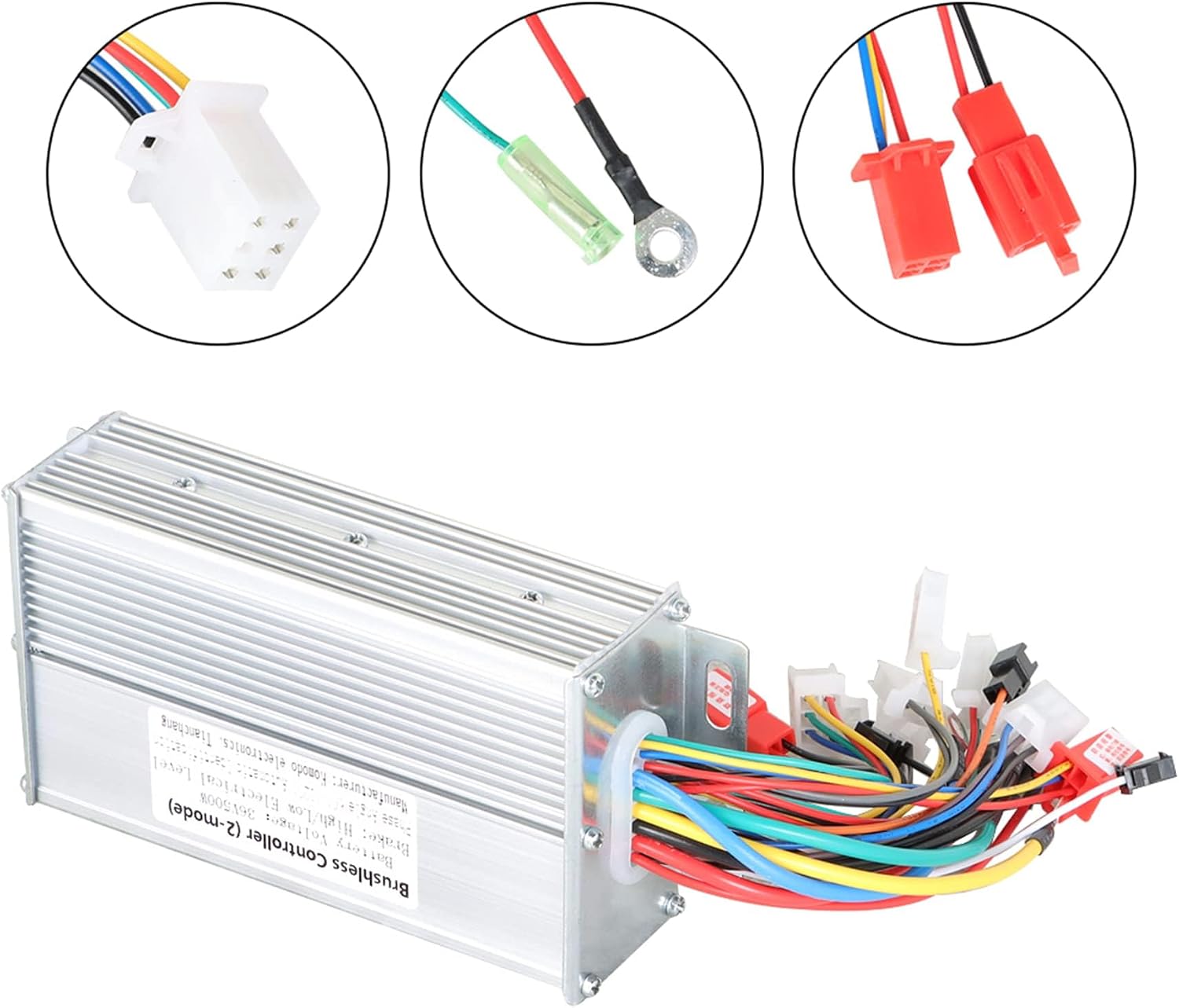 Brushless Motor Speed Controller 36V 500W Scooter Square Wave Controller DC Replacement for E-Bike Scooter Motor