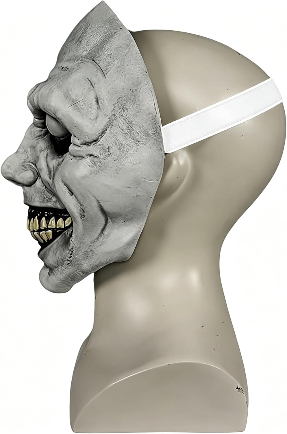 Scary Halloween Mask for Adults, Breathable, Realistic and Durable Natural Latex Smiling Demon Mask for Cosplay and