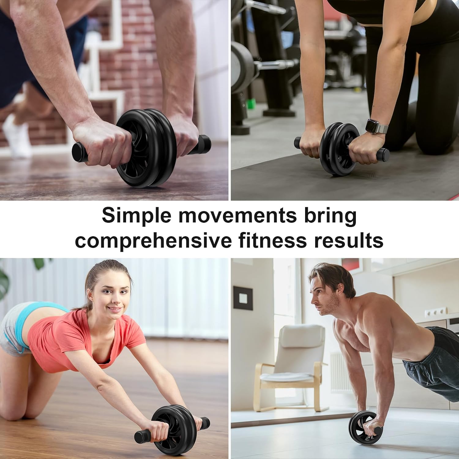 Abdominal Wheel, Ab Roller for Abdominal Exercise Machine, Abs Workout Equipment, Core Strengthening Trainer Fitness