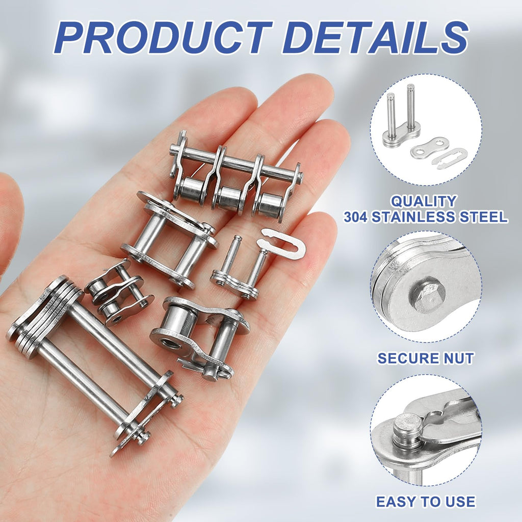 DTGN 3Pcs ANSI #40 Roller Chain Connect Link, 12.70mm Pitch