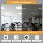 1x4 LED Flat Panel Light,Selectable 5CCT,0-10V Dimmable,5200LM,2Pack