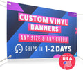 Personalized Vinyl Banner – Vinyl Printed Customizable Banner for Indoor and Outdoor Use (2'x5')