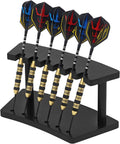 Wooden Dart Holder Stand for Desk or Shelf – Holds 6 Fully Assembled Steel or Soft Tip Darts – Compact Tabletop