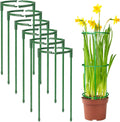 12Packs Plant Support Stakes Half Round Plant Stakes for Indoor Plants, Stackable 3 Tier Garden Flower Support, Plant