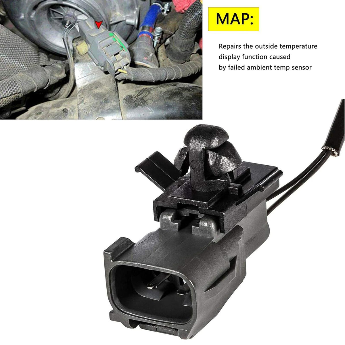 YMT 97381182 Intake Air Temperature Sensor Fits for Duramax IAT Sensor 6.6l Diesel Engine