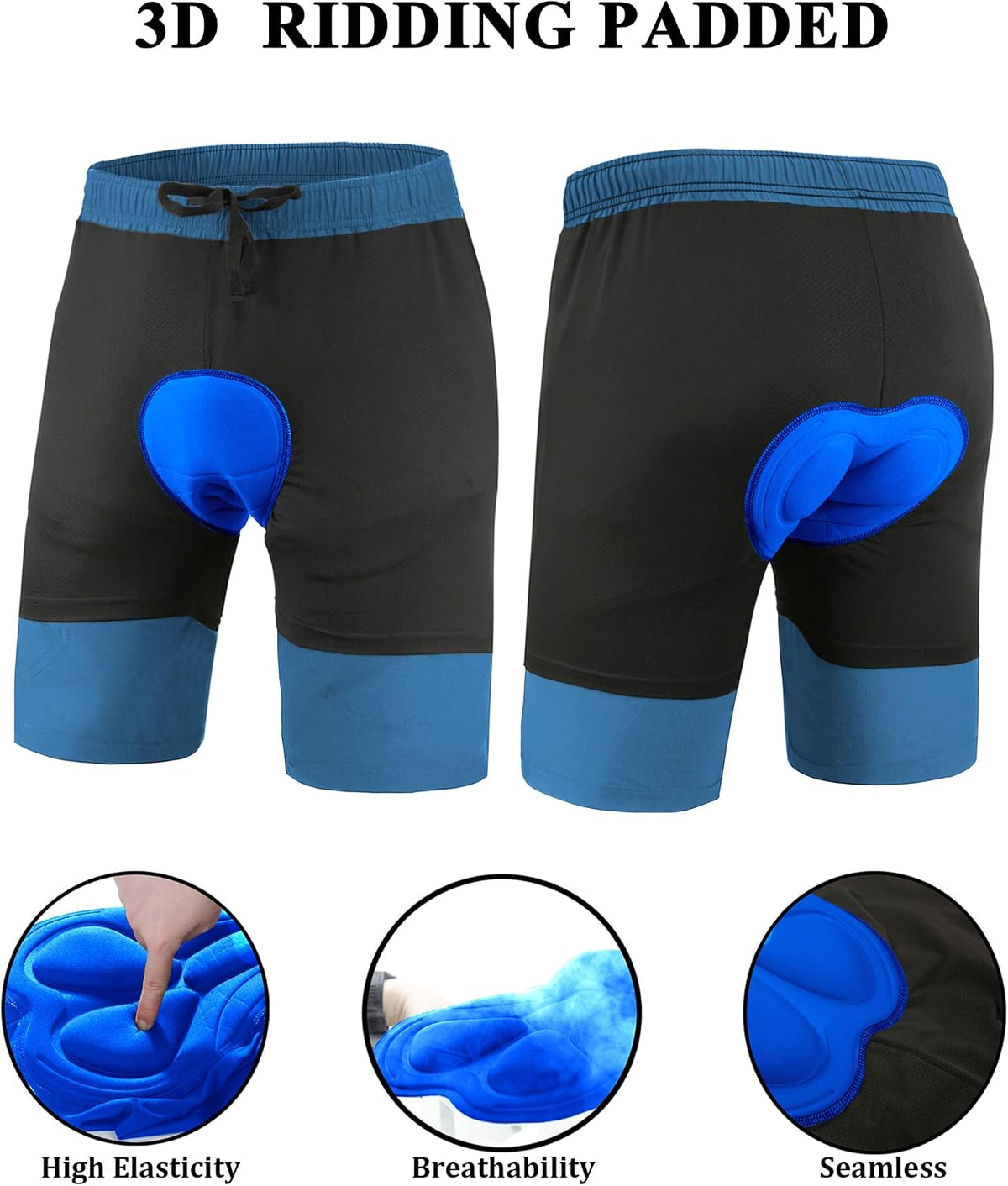 Men's Mountain Bike Shorts 3D Padded for MTB Long Distance Riding