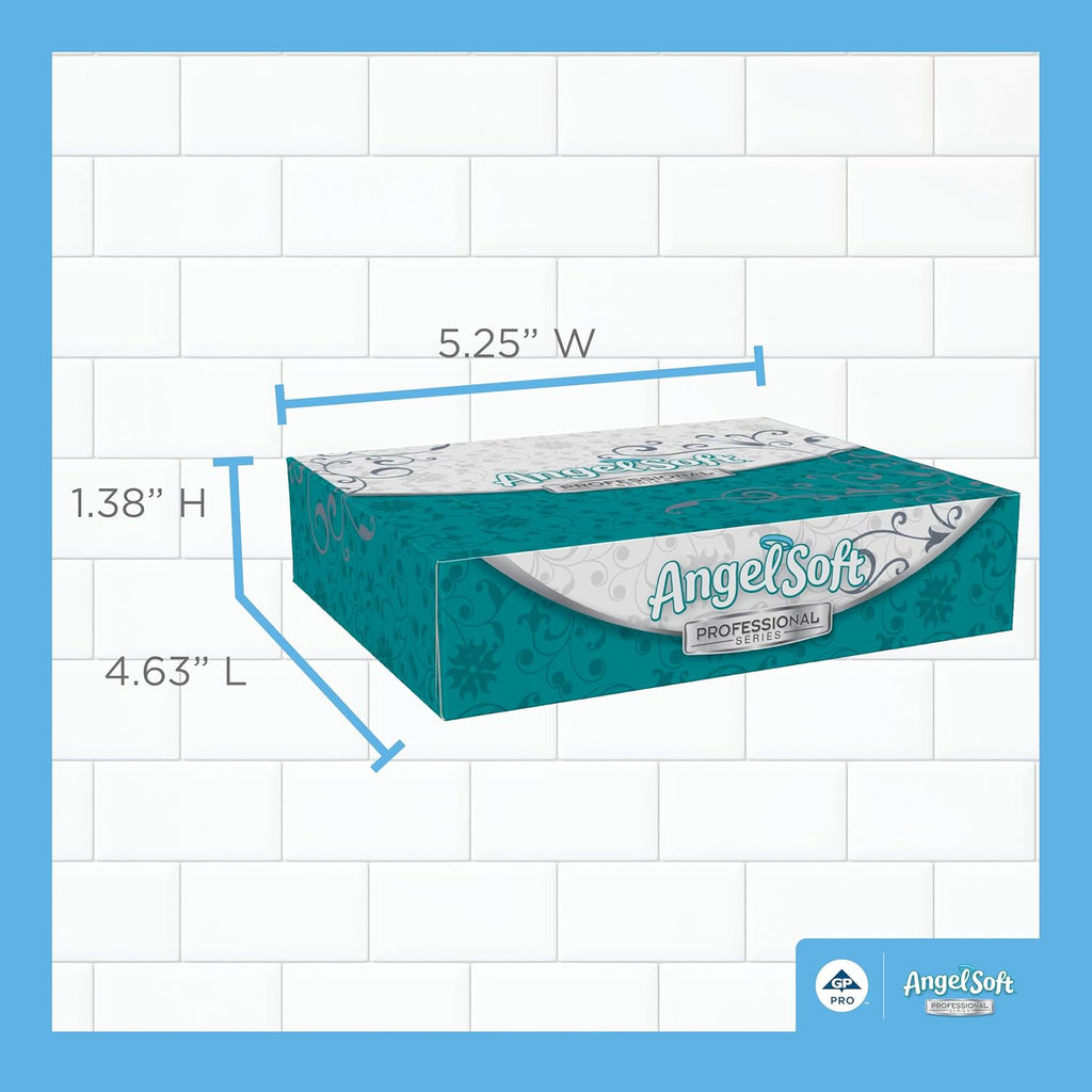Angel Soft Professional Series 2-Ply Facial Tissue (48550), 50 Sheets Per Box, 60 Tissue Flat Boxes Per Bulk Case