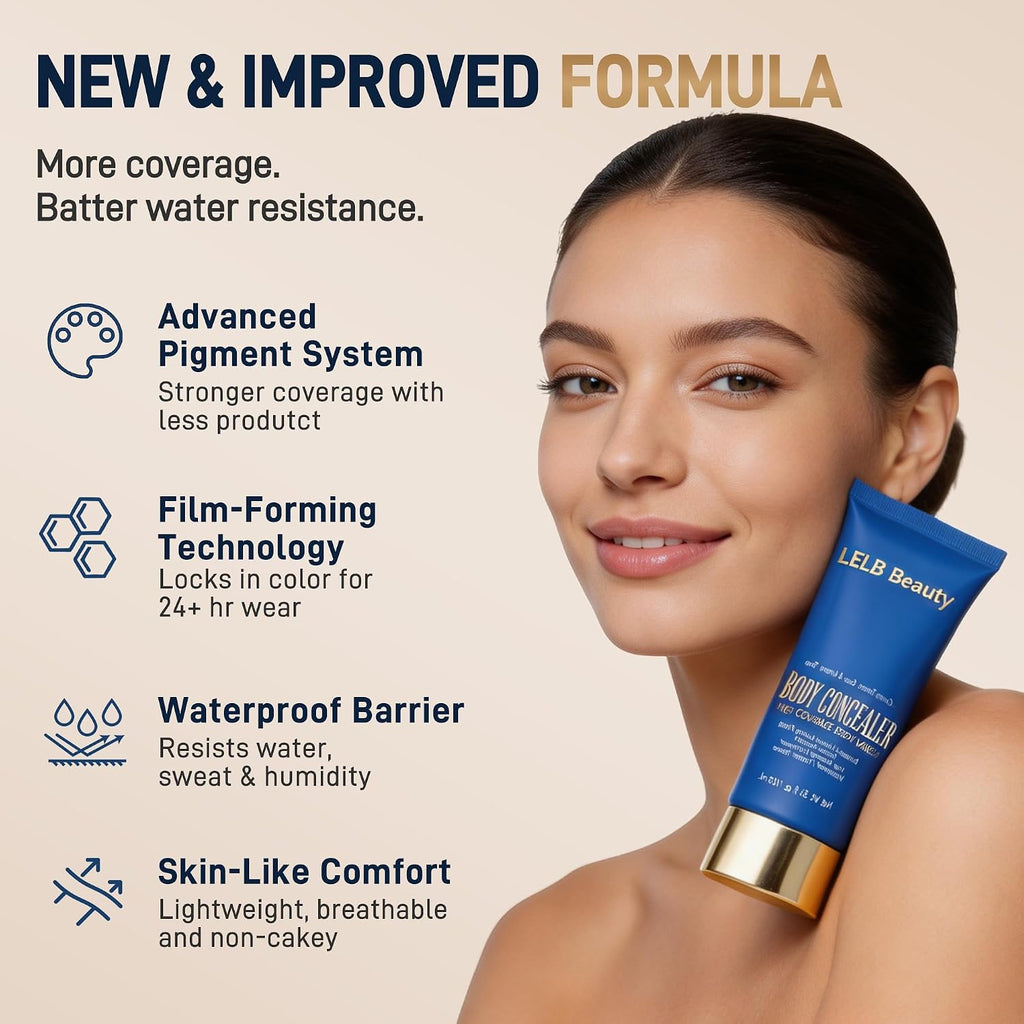 Tattoo Cover Up Makeup Waterproof Concealer for Body leg Makeup 05 Bronze