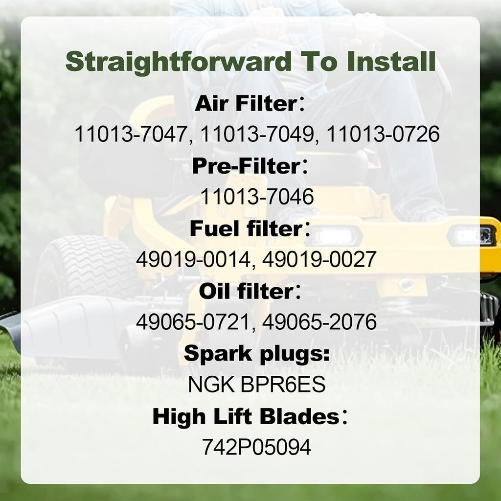 742P05094 High Lift Blade Kit Compatible with Cub Cadet ZT1-50