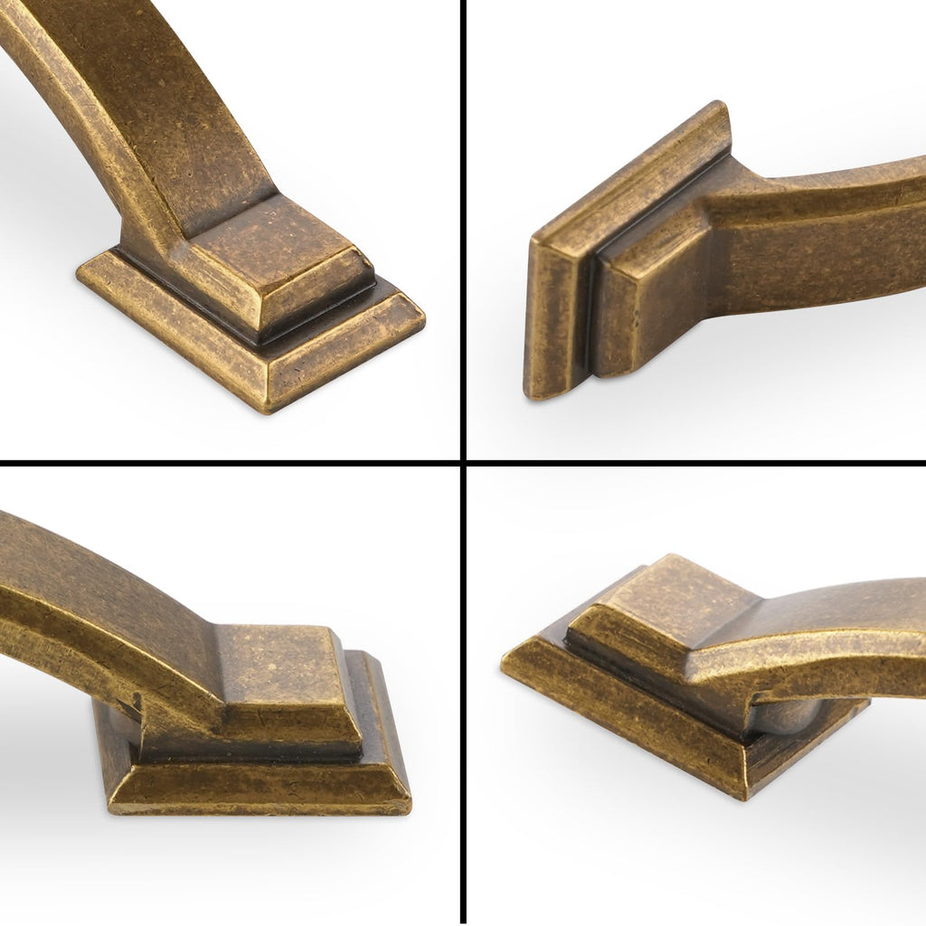 20 Pack 3 Inch Cabinet Pulls Antique Brass Kitchen Cabinet Handles Zinc Alloy Drawer Pulls Solid Cabinet Hardware
