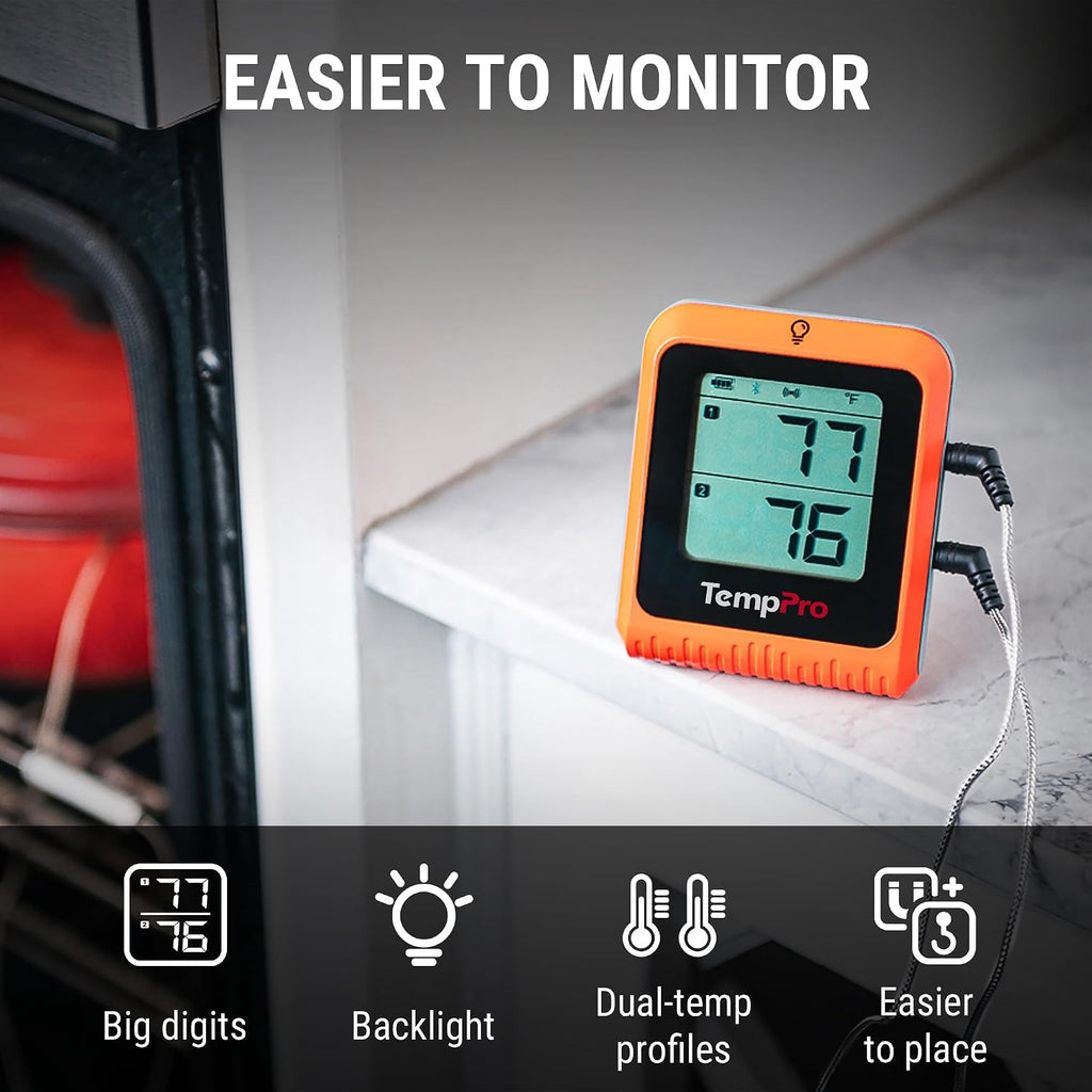 TempSync 650 ft Bluetooth Meat Thermometer with 2 Probes for Grill