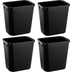 Black Small Trash Can 4Pack, 2Gallon/8 L Plastic Office Trash Can