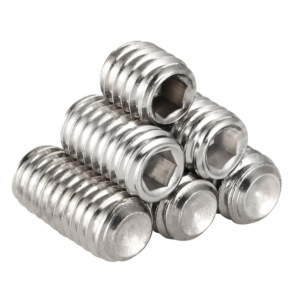 50 PCS #8-32 x 1/4" Set Screws, Internal Hex Head Allen Drive Cup Point Screws with Hex Key Wrench, 304 Stainless Steel