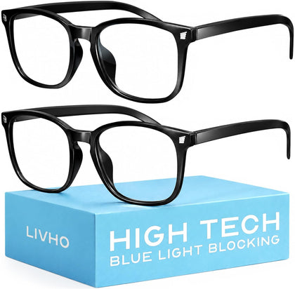 High Tech Blue Light Blocking Computer Glasses | Advanced Blue Light Blocking, Screen Fatigue Protection, UV